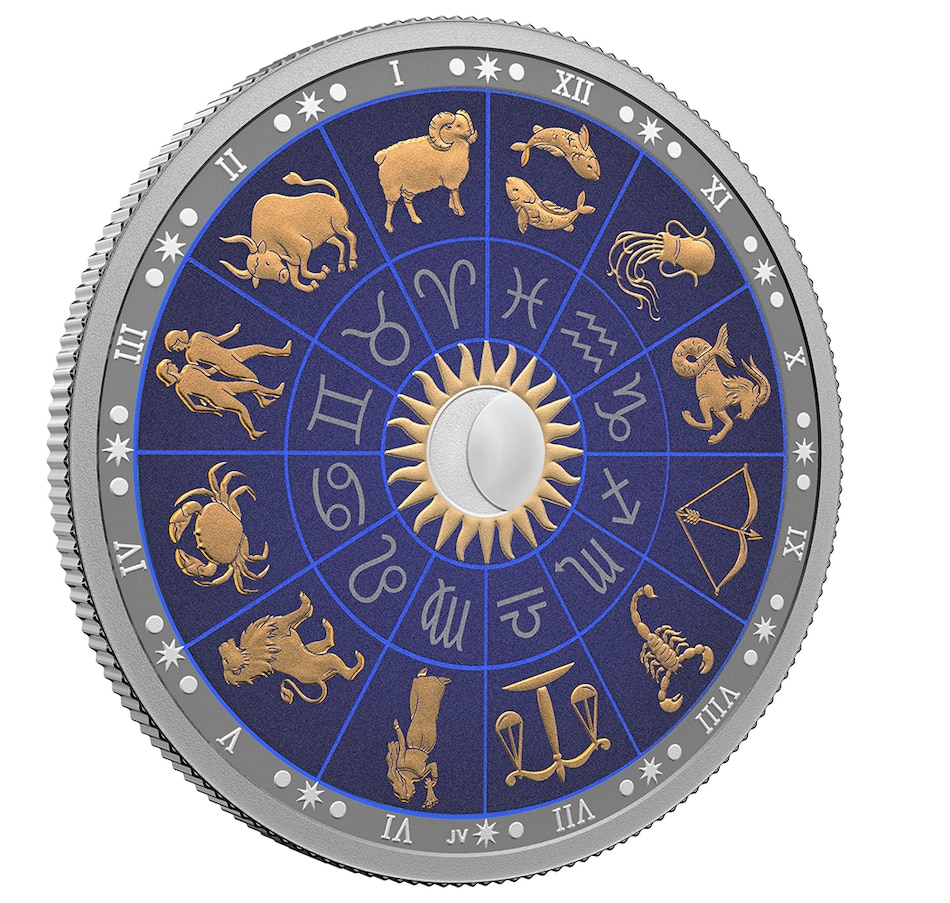 Image 713160_ALTMORE1.jpg, Product 713-160 / Price $229.95, 2022 $30 Fine Silver Signs of the Zodiac (glow-in-the-dark, includes black light) from Royal Canadian Mint (RCM) on TSC.ca's Coins department