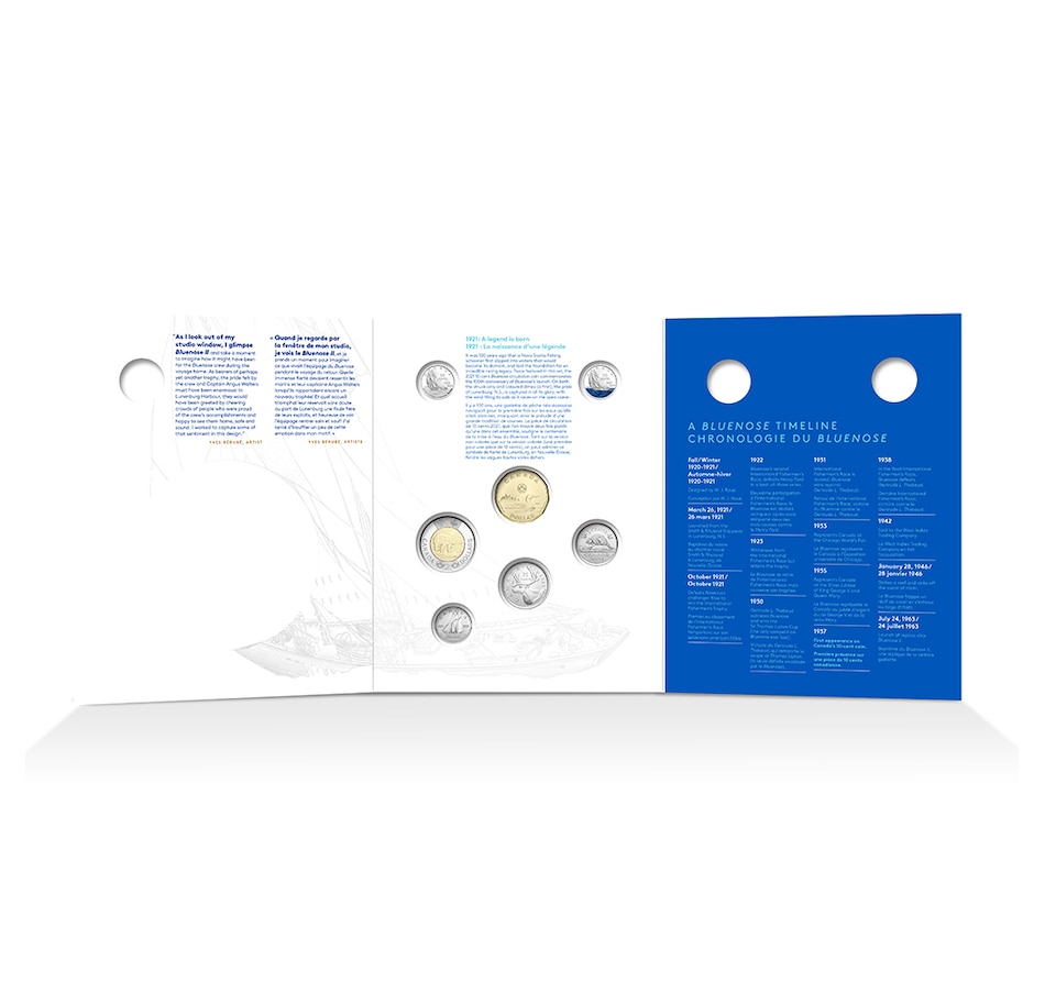 Image 713170_ALTMORE6.jpg, Product 713-170 / Price $289.95, 2021 Fine Silver Proof Set with Bluenose Silver Dollar with Exclusive Bonus Keepsake Set from Royal Canadian Mint (RCM) on TSC.ca's Coins department