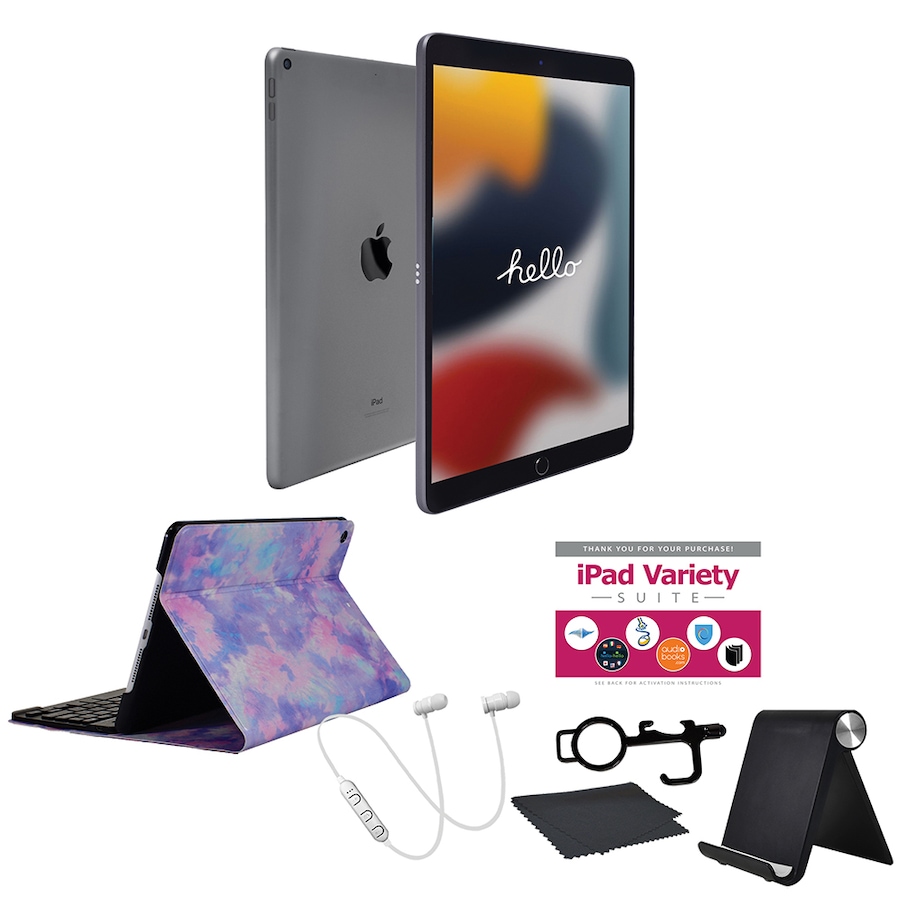 Image 713241_GRPTD.jpg, Product 713-241 / Price $919.95 - $1,119.95, Apple iPad 10.2" 64GB or 256GB Tablet Bundle 9th Generation from Apple on TSC.ca's Electronics department