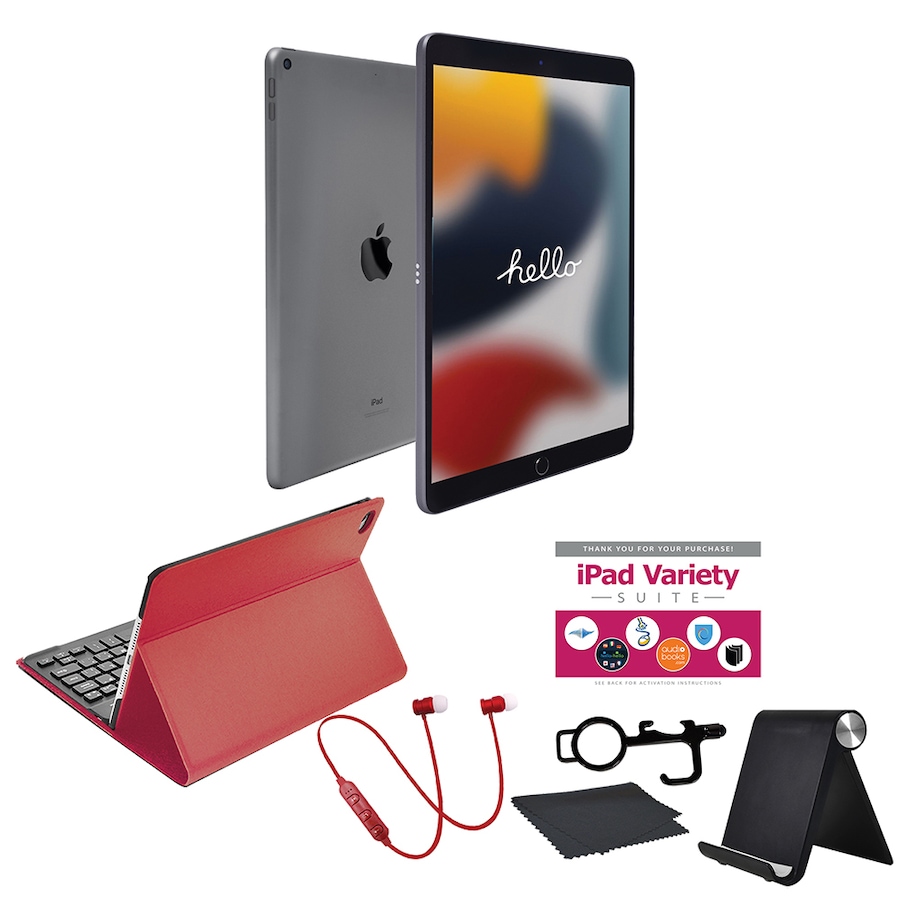Image 713241_GYR.jpg, Product 713-241 / Price $919.95 - $1,119.95, Apple iPad 10.2" 64GB or 256GB Tablet Bundle 9th Generation from Apple on TSC.ca's Electronics department