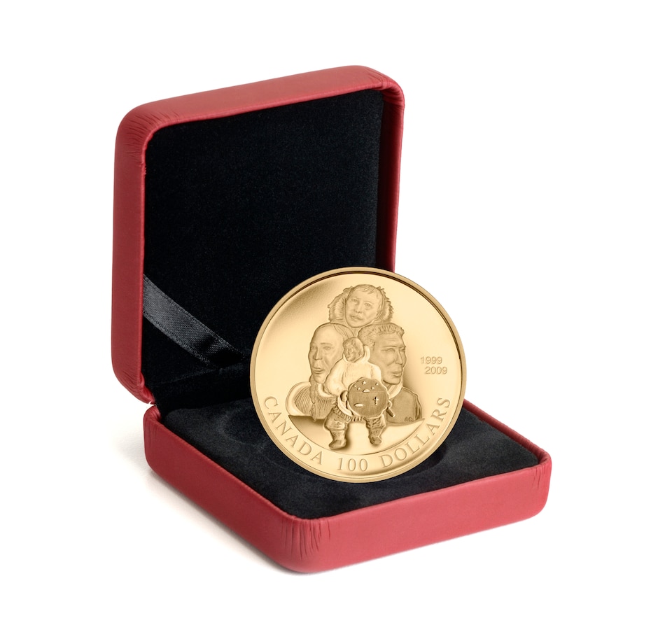 Image 713322_ALTMORE2.jpg, Product 713-322 / Price $949.95, 2009 $100 Nunavut 10th Anniversary 14K Gold Coin from Royal Canadian Mint (RCM) on TSC.ca's Coins department