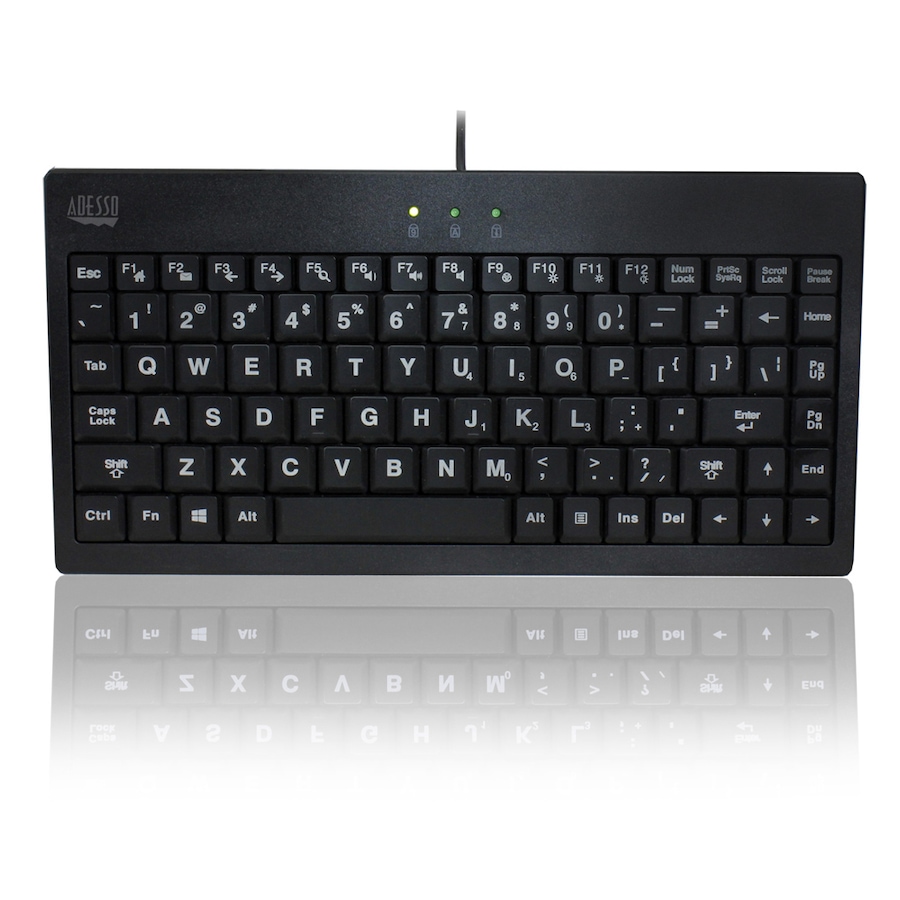 Image 713342_ALTMORE4.jpg, Product 713-342 / Price $59.99, Adesso 3-Colour Illuminated 2x Large Print Mini Keyboard from Adesso on TSC.ca's Electronics department
