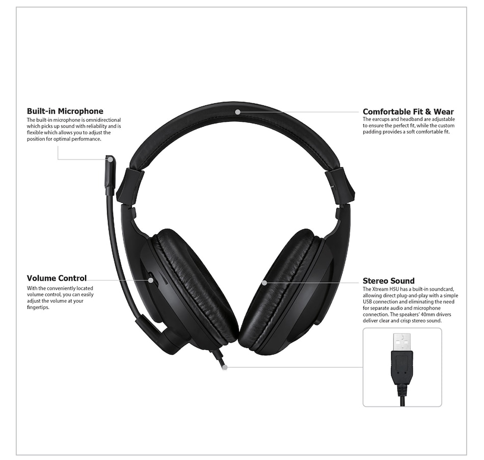 Image 713358_ALTMORE7.jpg, Product 713-358 / Price $34.99, Adesso Multimedia Headset with Microphone (USB) from Adesso on TSC.ca's Electronics department
