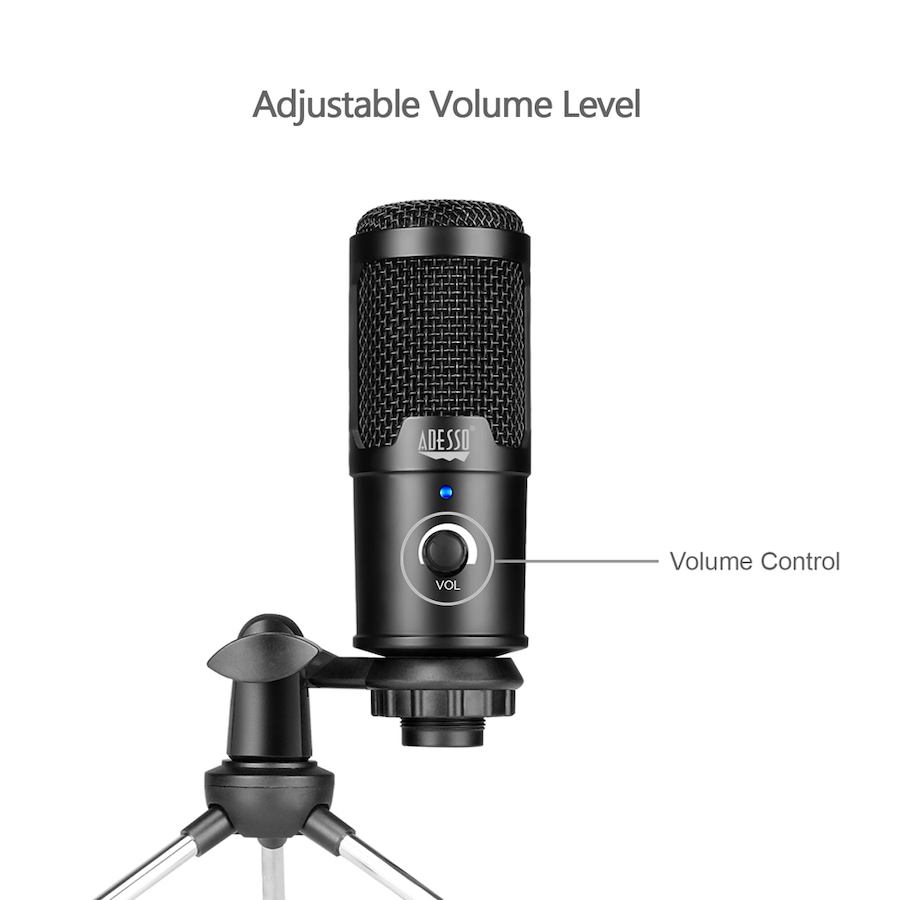 Image 713366_ALTMORE2.jpg, Product 713-366 / Price $79.99, Adesso Cardioid USB Microphone with Tripod Stand from Adesso on TSC.ca's Electronics department