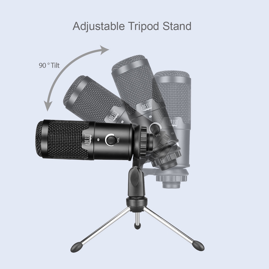 Image 713366_ALTMORE3.jpg, Product 713-366 / Price $79.99, Adesso Cardioid USB Microphone with Tripod Stand from Adesso on TSC.ca's Electronics department