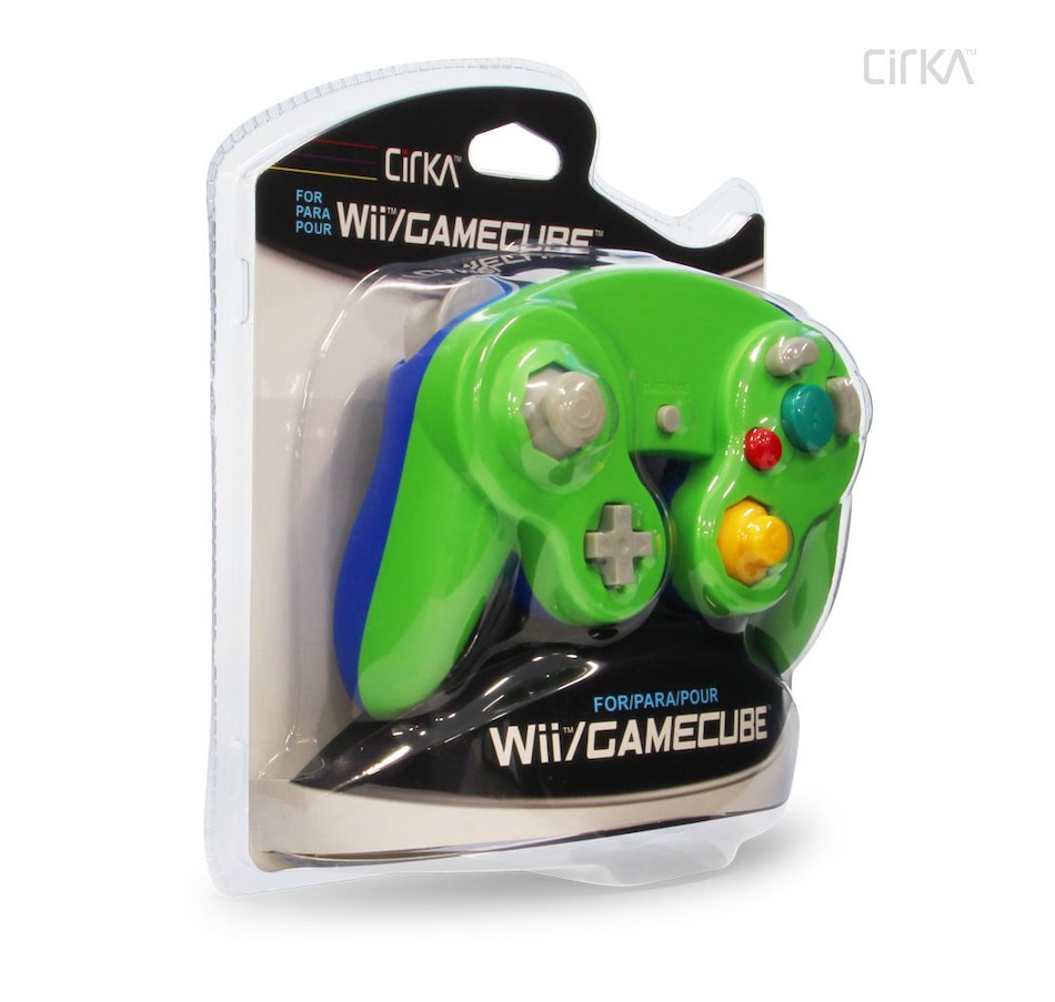 Image 713379_ALTMORE3.jpg, Product 713-379 / Price $19.99, CirKa Wired Controller for GameCube/Wii (Green/Blue) on TSC.ca's Toys & Hobbies department