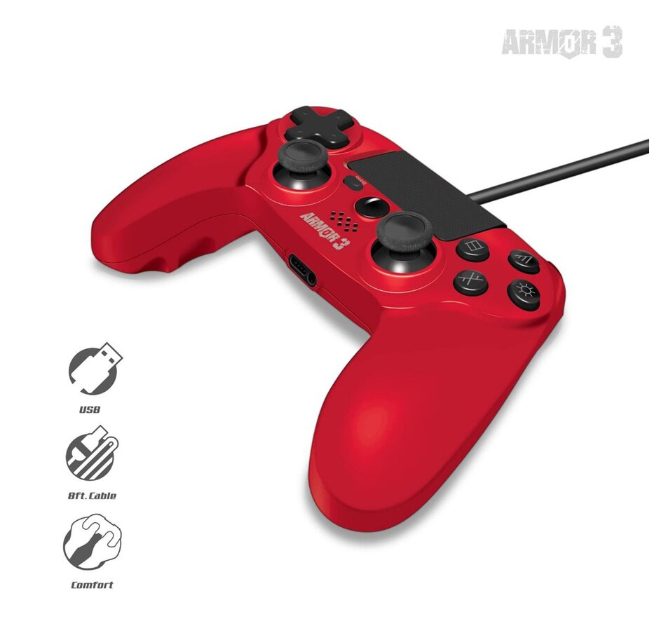 Image 713382_ALTMORE10.jpg, Product 713-382 / Price $44.99, Wired Game Controller for PS4/PC/Mac (Black) Armor3 on TSC.ca's Toys & Hobbies department