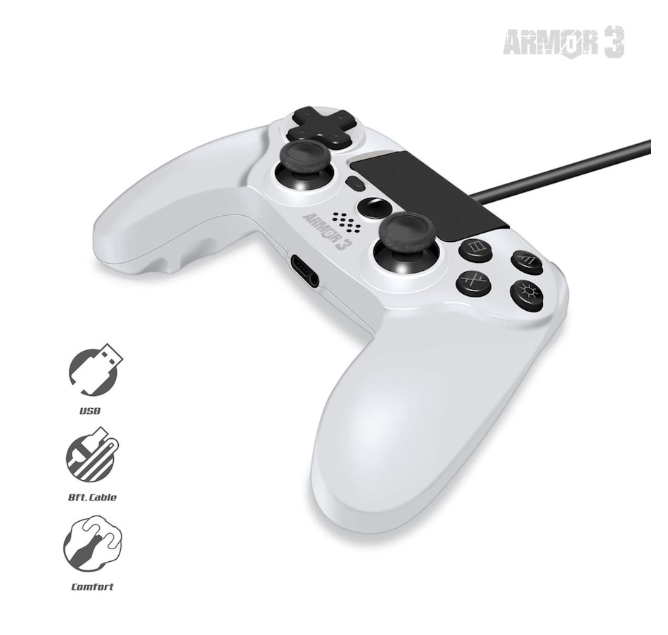 Image 713382_ALTMORE14.jpg, Product 713-382 / Price $44.99, Wired Game Controller for PS4/PC/Mac (Black) Armor3 on TSC.ca's Toys & Hobbies department