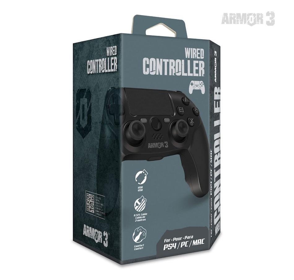 Image 713382_ALTMORE4.jpg, Product 713-382 / Price $44.99, Wired Game Controller for PS4/PC/Mac (Black) Armor3 on TSC.ca's Toys & Hobbies department