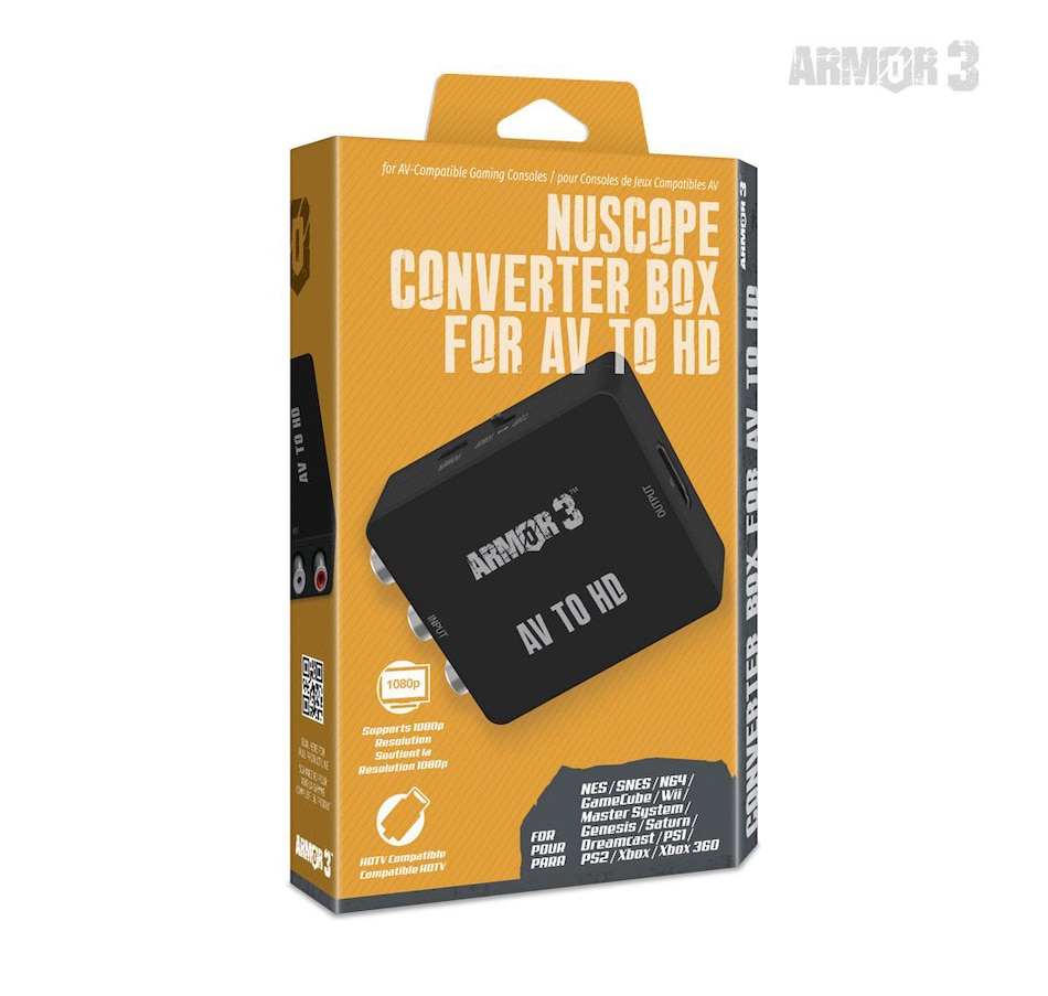 Image 713387_ALTMORE3.jpg, Product 713-387 / Price $29.99, NuScope Converter Box for AV to HD-NES/SNES/N64/GameCube/ Wii/Master System/Genesis/Saturn/Dreamcast/PS1/PS2/Xbox/Xbox 360 Armor3 on TSC.ca's Toys & Hobbies department