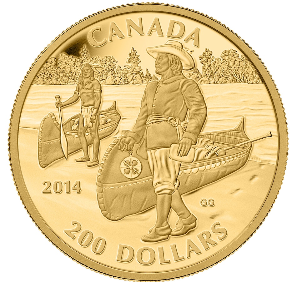 Image 713618_ALTMORE1.jpg, Product 713-618 / Price $1,999.95, 2014 $200 Great Canadian Explorers' Series: Samuel de Champlain from Royal Canadian Mint (RCM) on TSC.ca's Coins department
