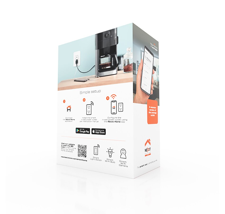 Image 713729_ALTMORE4.jpg, Product 713-729 / Price $39.99, Nexxt Smart Home Wi-Fi Wall Power Outlet with 1 USB-A Port from Nexxt on TSC.ca's Electronics department