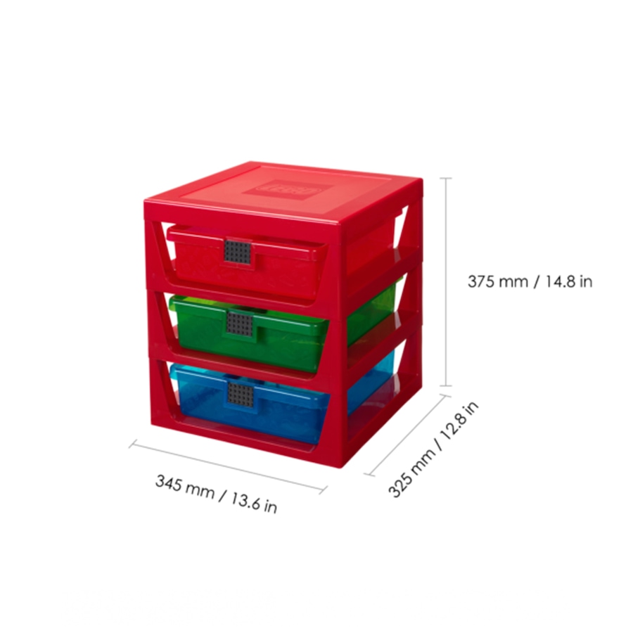 Image 713750_ALTMORE3.jpg, Product 713-750 / Price $79.99, LEGO 3-Drawer Rack (Transparent Red) from Lego on TSC.ca's Toys & Hobbies department