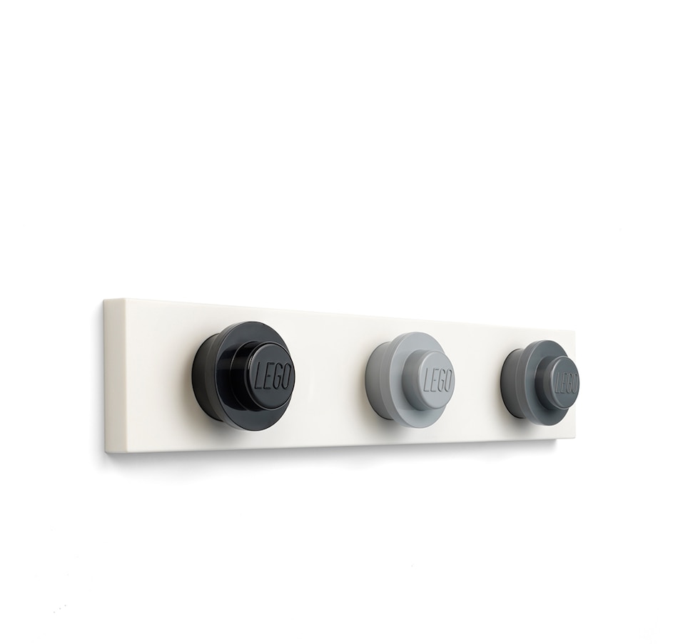 Lego 3 Piece Wall Hanger Set - Grey, Black & White