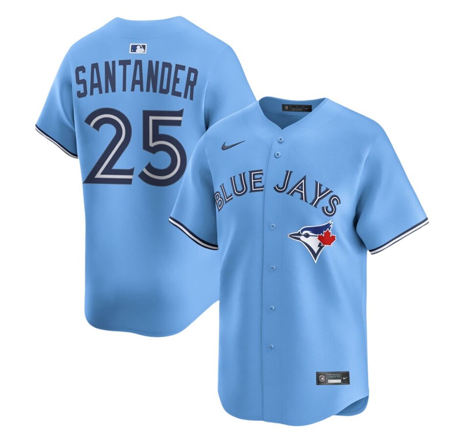 Image 713829.jpg, Product 713-829 / Price $249.99, Men's Toronto Blue Jays Anthony Santander MLB Player Jersey (powder blue) from Fanatics on TSC.ca's Health & Fitness department