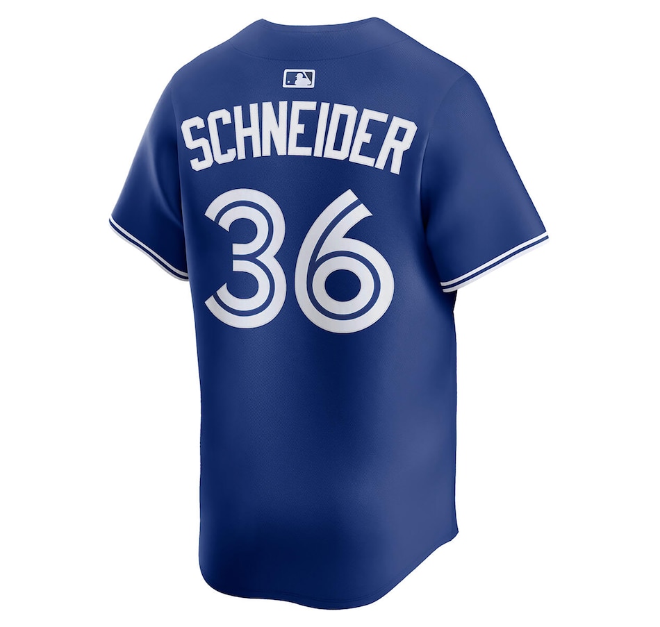 Image 713838_ALTMORE2.jpg, Product 713-838 / Price $249.99, Men's Toronto Blue Jays Davis Schneider MLB Player Jersey (royal blue) from Fanatics on TSC.ca's Health & Fitness department