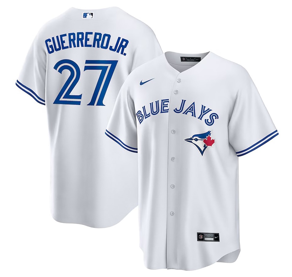 Image 713848.jpg, Product 713-848 / Price $249.99, Men's Toronto Blue Jays Vladimir Guerrero Jr. MLB Player Jersey (white) from Fanatics on TSC.ca's Health & Fitness department