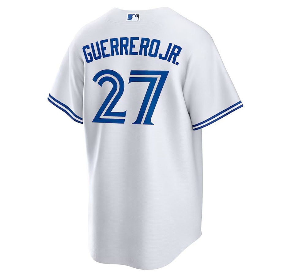 Image 713848_ALTMORE2.jpg, Product 713-848 / Price $249.99, Men's Toronto Blue Jays Vladimir Guerrero Jr. MLB Player Jersey (white) from Fanatics on TSC.ca's Health & Fitness department