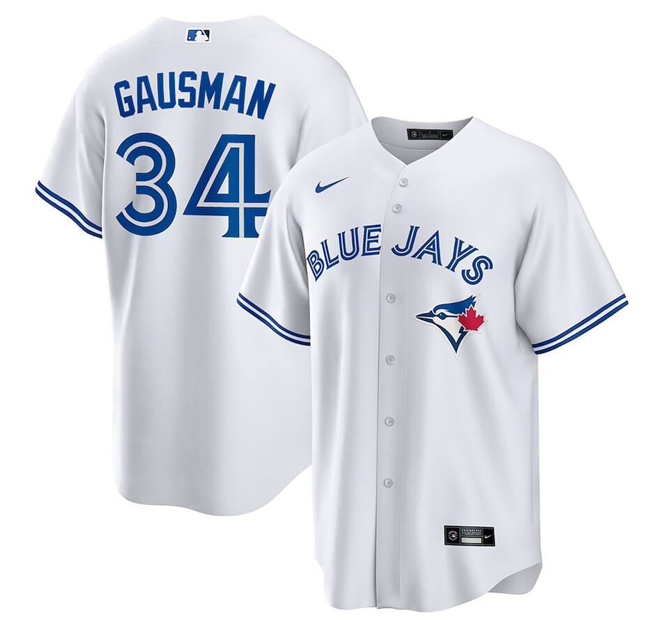 Image 713850.jpg, Product 713-850 / Price $249.99, Men's Toronto Blue Jays Kevin Gausman MLB Player Jersey (white) from Fanatics on TSC.ca's Health & Fitness department