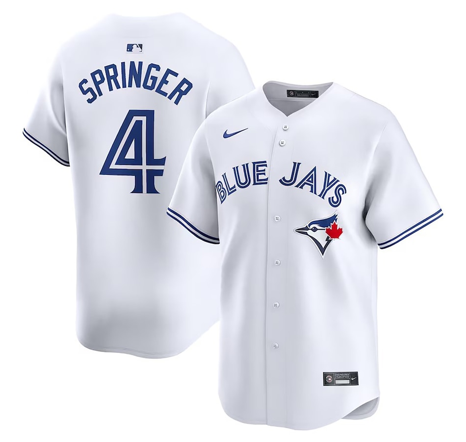 Image 713851.jpg, Product 713-851 / Price $249.99, Men's Toronto Blue Jays George Springer MLB Player Jersey (white) from Fanatics on TSC.ca's Health & Fitness department