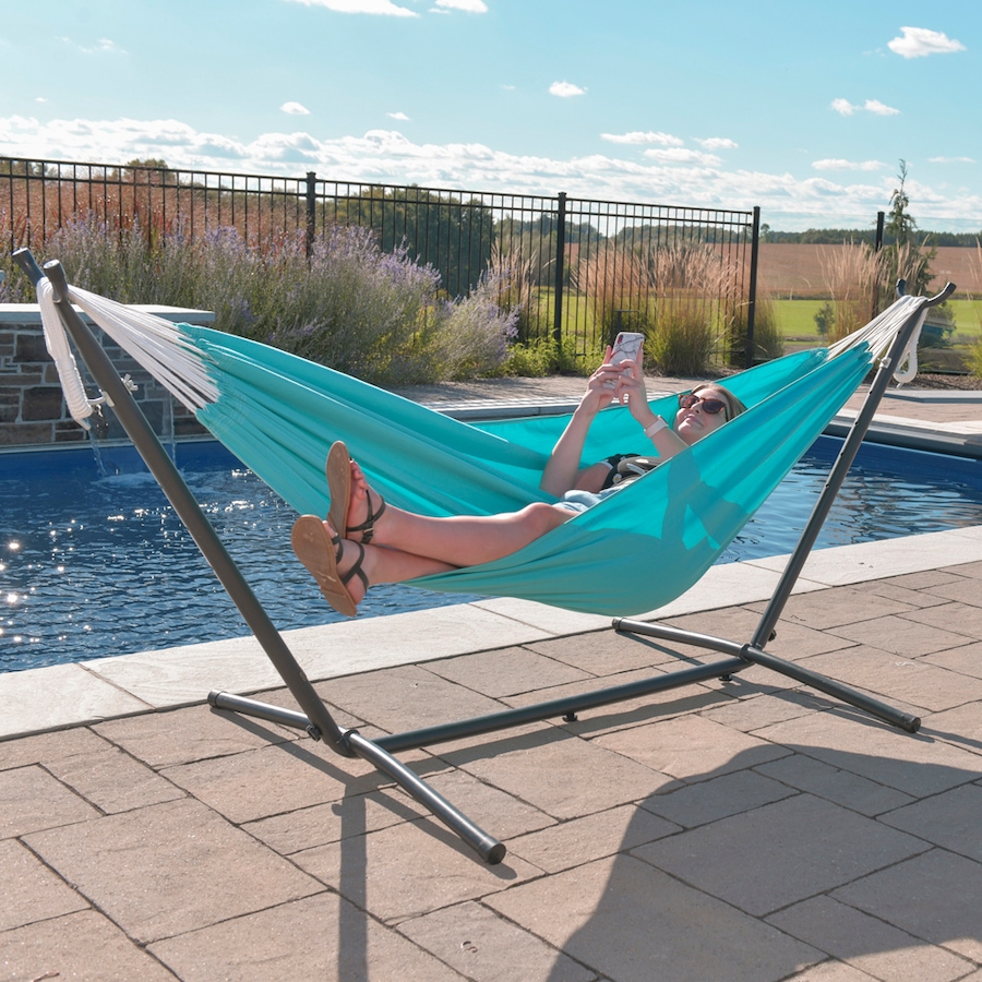 Image 713924_ALTMORE2.jpg, Product 713-924 / Price $286.99, Vivere Sunbrella Hammock Combo (9') from Vivere on TSC.ca's Home & Garden department