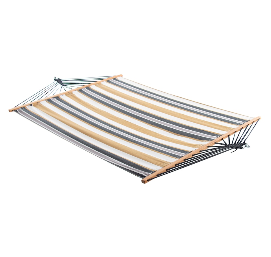 Image 713925_DSMN.jpg, Product 713-925 / Price $114.99, Vivere Cotton Spreader Bar Hammock (double) from Vivere on TSC.ca's Home & Garden department