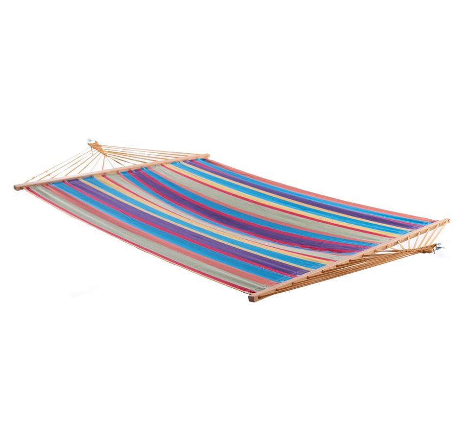 Image 713925_TRPL.jpg, Product 713-925 / Price $114.99, Vivere Cotton Spreader Bar Hammock (double) from Vivere on TSC.ca's Home & Garden department