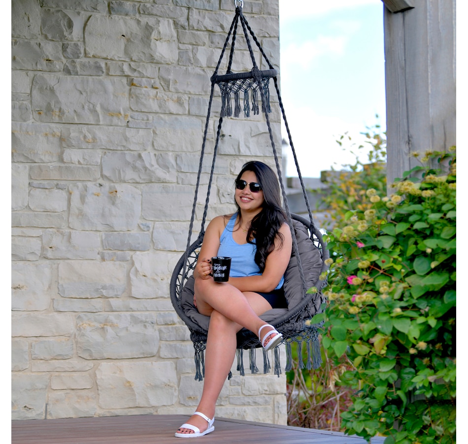 Image 713931_ALTMORE1.jpg, Product 713-931 / Price $176.99, Vivere Macrame Hanging Chair from Vivere on TSC.ca's Home & Garden department