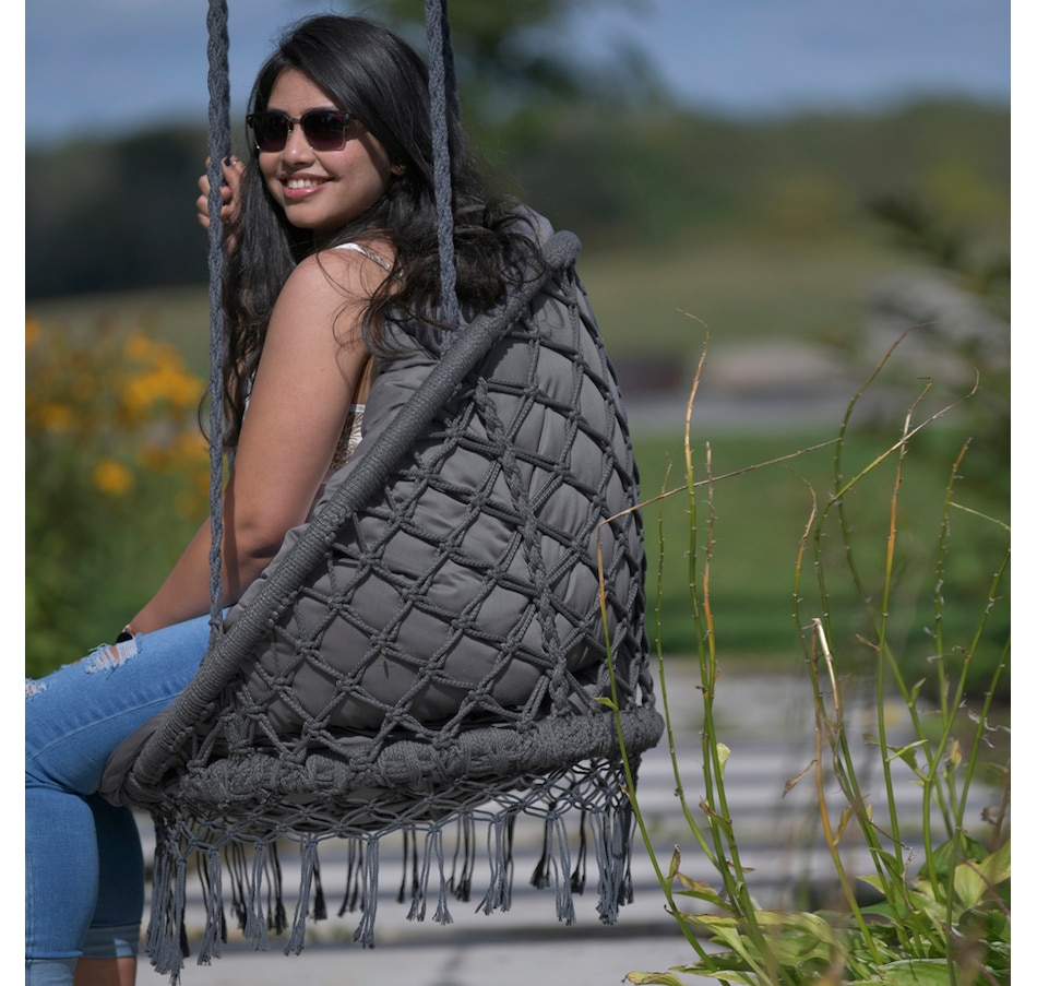 Image 713931_ALTMORE2.jpg, Product 713-931 / Price $176.99, Vivere Macrame Hanging Chair from Vivere on TSC.ca's Home & Garden department