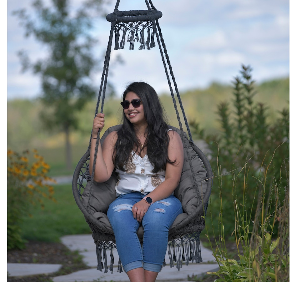 Image 713931_ALTMORE3.jpg, Product 713-931 / Price $176.99, Vivere Macrame Hanging Chair from Vivere on TSC.ca's Home & Garden department