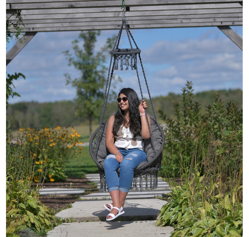 Image 713931_ALTMORE4.jpg, Product 713-931 / Price $176.99, Vivere Macrame Hanging Chair from Vivere on TSC.ca's Home & Garden department