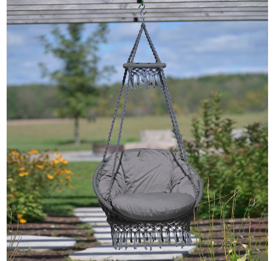 Image 713931_ALTMORE5.jpg, Product 713-931 / Price $176.99, Vivere Macrame Hanging Chair from Vivere on TSC.ca's Home & Garden department