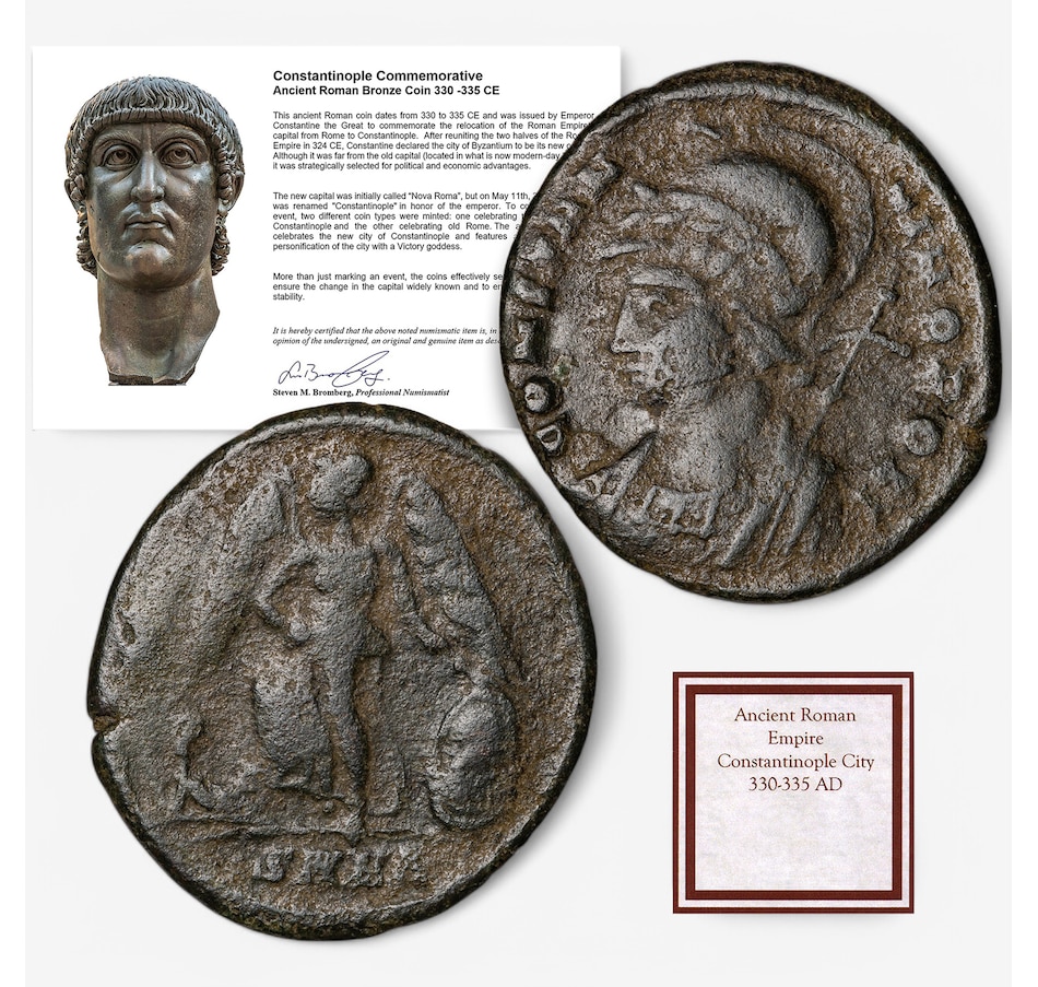 Image 713936.jpg, Product 713-936 / Price $39.95, Constantinople Commemorative Ancient Roman Bronze Coin, 330–335 CE, Average Circulated Condition from Canadian Coin & Currency on TSC.ca's Coins department