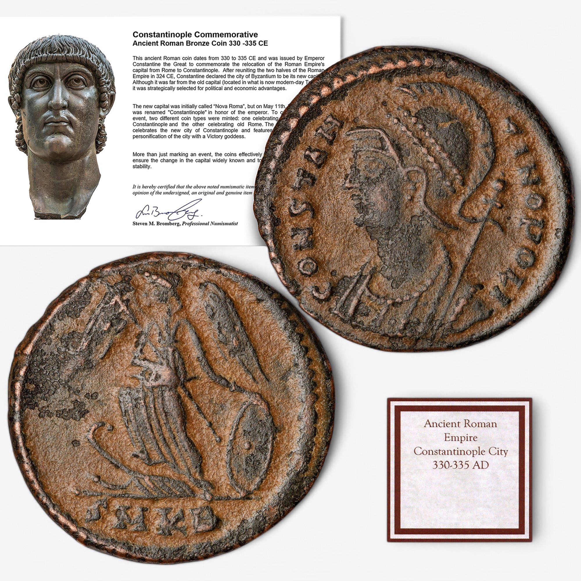 Constantinople Commemorative Ancient Roman Bronze Coin, 330–335 CE