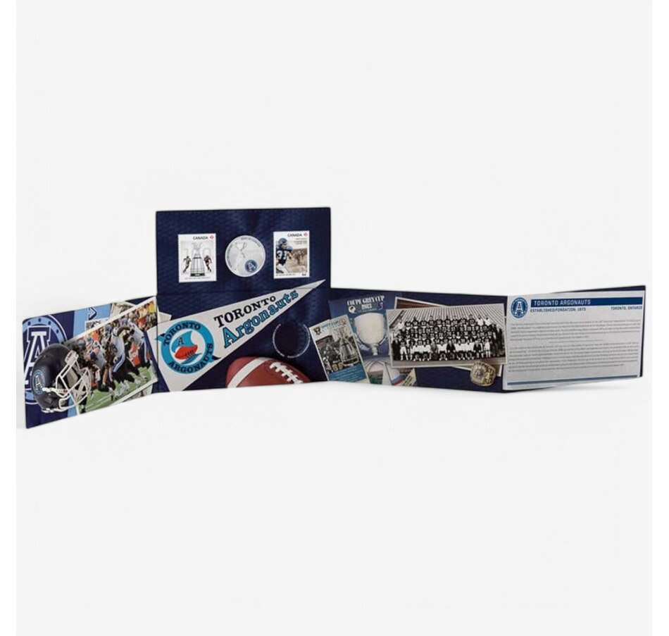 Image 713940_ALTMORE8.jpg, Product 713-940 / Price $225.90, Celebrating Canadian Football RCM and Canada Post Ultimate Fan Issue plus Toronto Argonauts Coin and Stamp Set from Royal Canadian Mint (RCM) on TSC.ca's Coins department