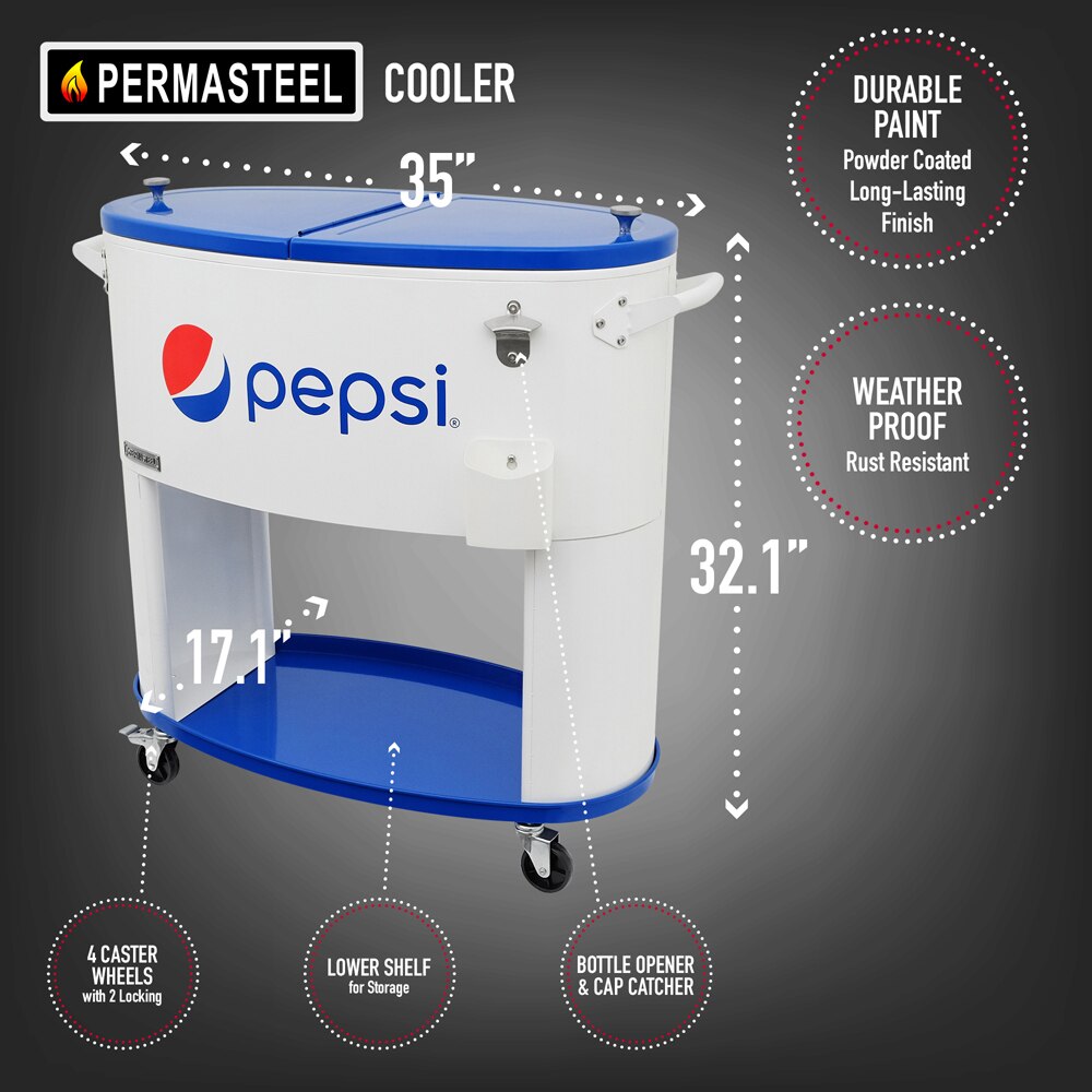 Pepsi store rolling cooler