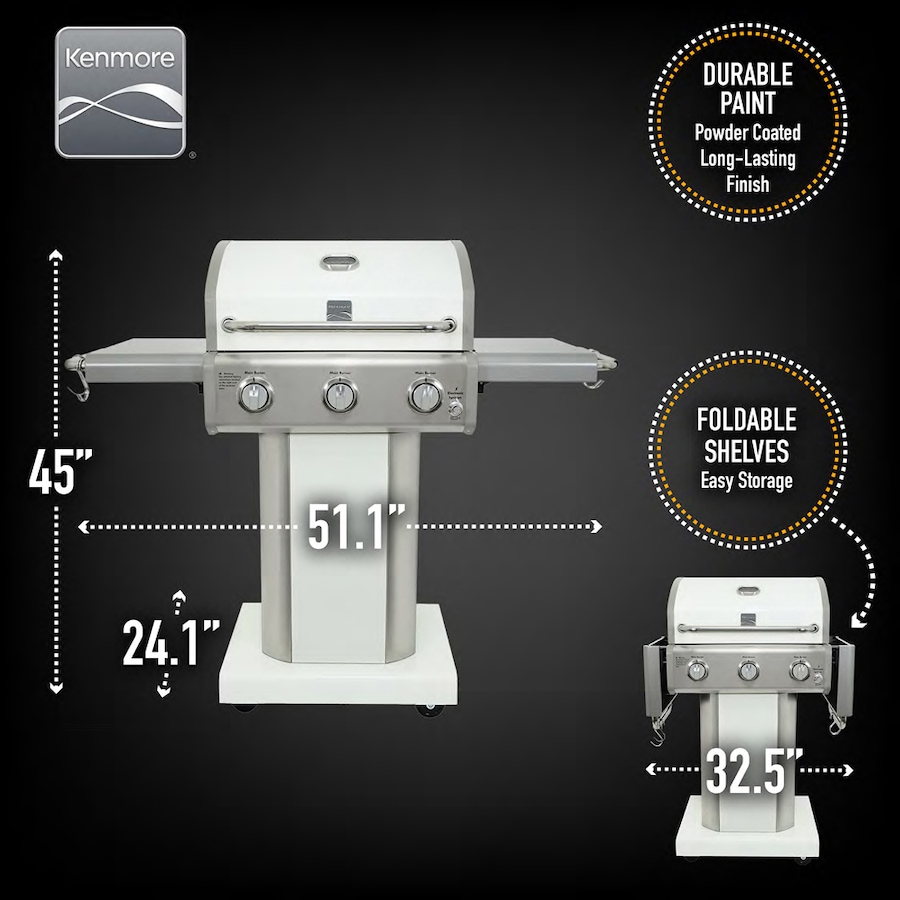 Image 714016_ALTMORE2.jpg, Product 714-016 / Price $649.99, Kenmore 3-Burner Pedestal Gas Grill from Kenmore on TSC.ca's Home & Garden department