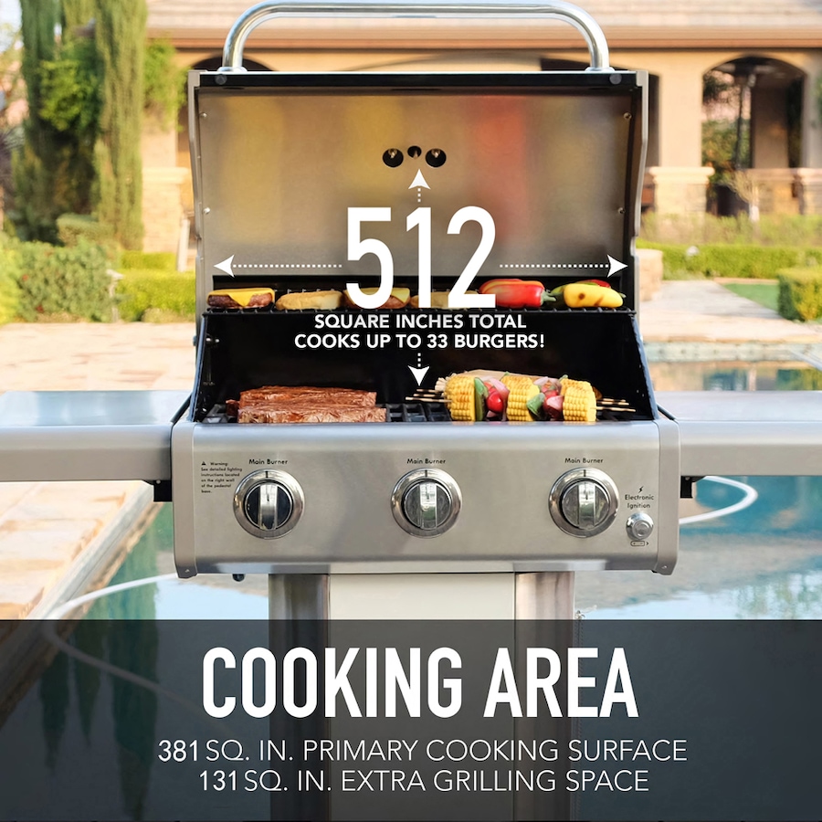 Image 714016_ALTMORE3.jpg, Product 714-016 / Price $649.99, Kenmore 3-Burner Pedestal Gas Grill from Kenmore on TSC.ca's Home & Garden department
