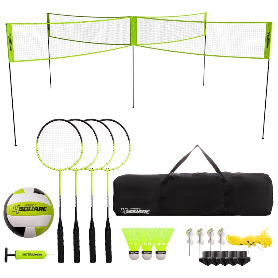 Image 714026.jpg, Product 714-026 / Price $239.99, Triumph 4-Square Volleyball/Badminton Combo from Triumph on TSC.ca's Home & Garden department