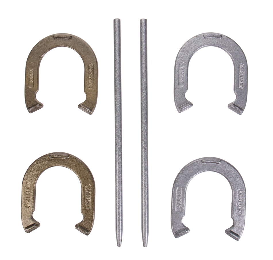 Image 714034.jpg , Product 714-034 / Price $69.99 , Triumph Steel Horseshoe Set - Includes 4 Steel Horseshoes and 2 Stakes from Triumph on TSC.ca's Home & Garden department
