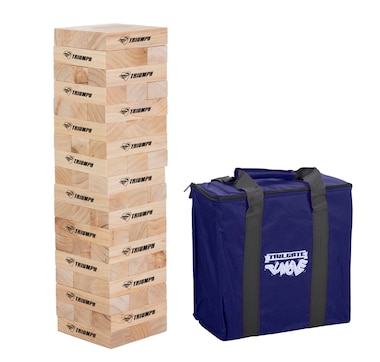Triumph Fun Size 54 Tumble Strong Stacking Wooden Blocks for Game Nights with Family and Friends