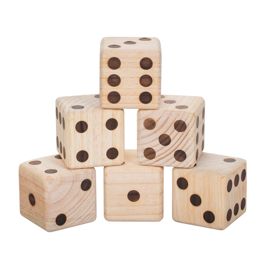 Image 714037_ALTMORE2.jpg, Product 714-037 / Price $54.99, Triumph Giant Wooden Lawn Dice - Includes 6 Large Lawn Dice, Dry-Erase Scorecards, Markers and Carry Bag from Triumph on TSC.ca's Home & Garden department