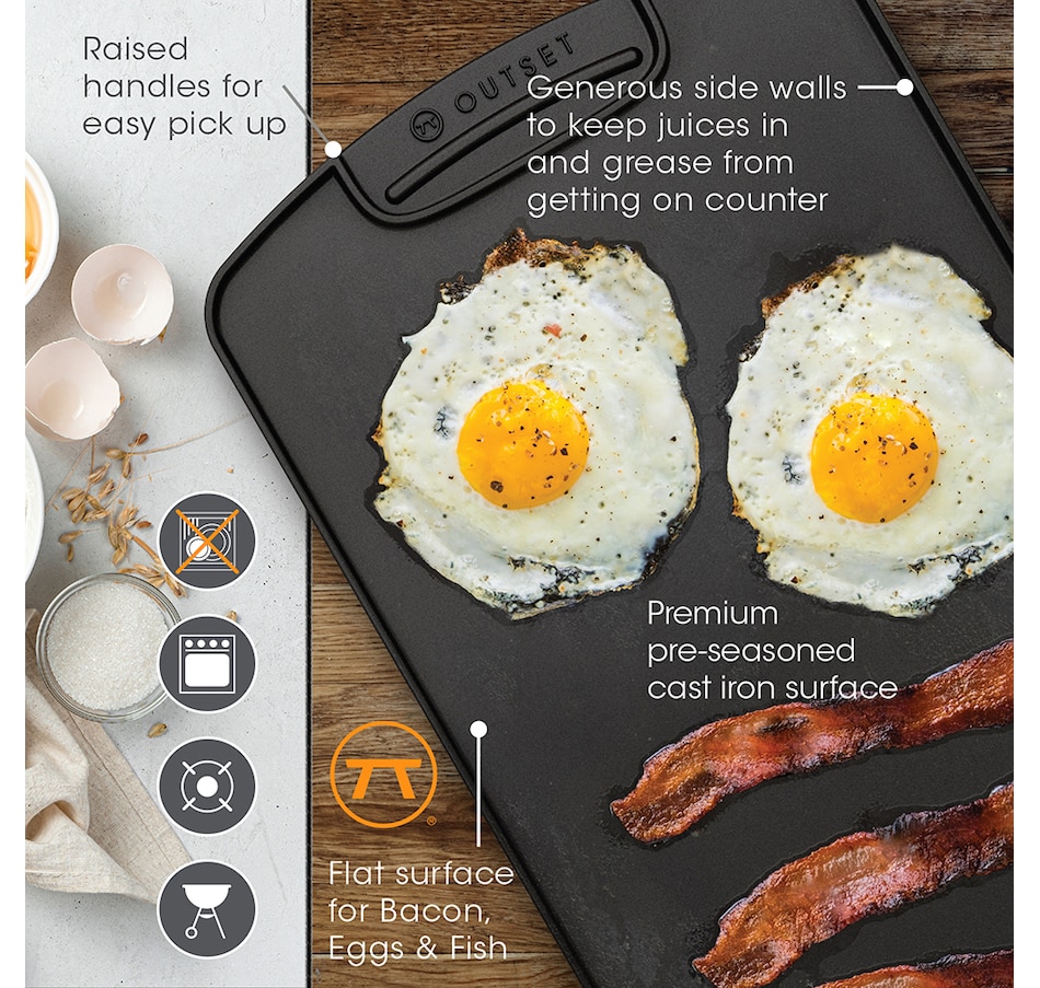 Image 714063_ALTMORE2.jpg, Product 714-063 / Price $100.99, Outset Grillware Reversible Cast-Iron Griddle from Outset Grillware on TSC.ca's Home & Garden department