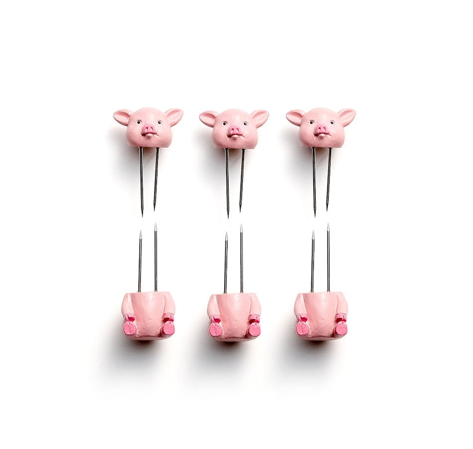Image 714075.jpg, Product 714-075 / Price $20.99, Outset Grillware Piglets Corn Holders (set of 8) from Outset Grillware on TSC.ca's Home & Garden department