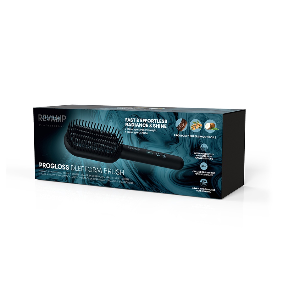 Image 714244_ALTMORE4.jpg, Product 714-244 / Price $139.99, Revamp Progloss Deepform Ceramic Straightening Brush from Revamp on TSC.ca's Beauty department