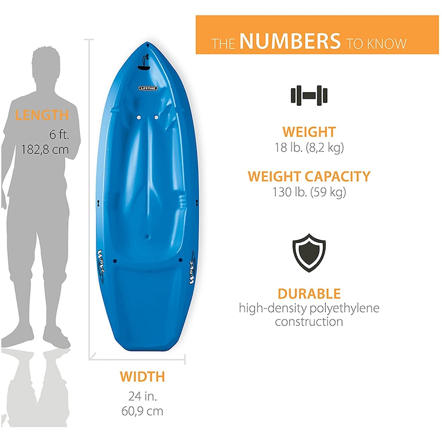 Image 714279_ALTMORE1.jpg, Product 714-279 / Price $259.99, Lifetime Wave 6' Youth Kayak with Paddle from Wellness Gadgets on TSC.ca's Health & Fitness department