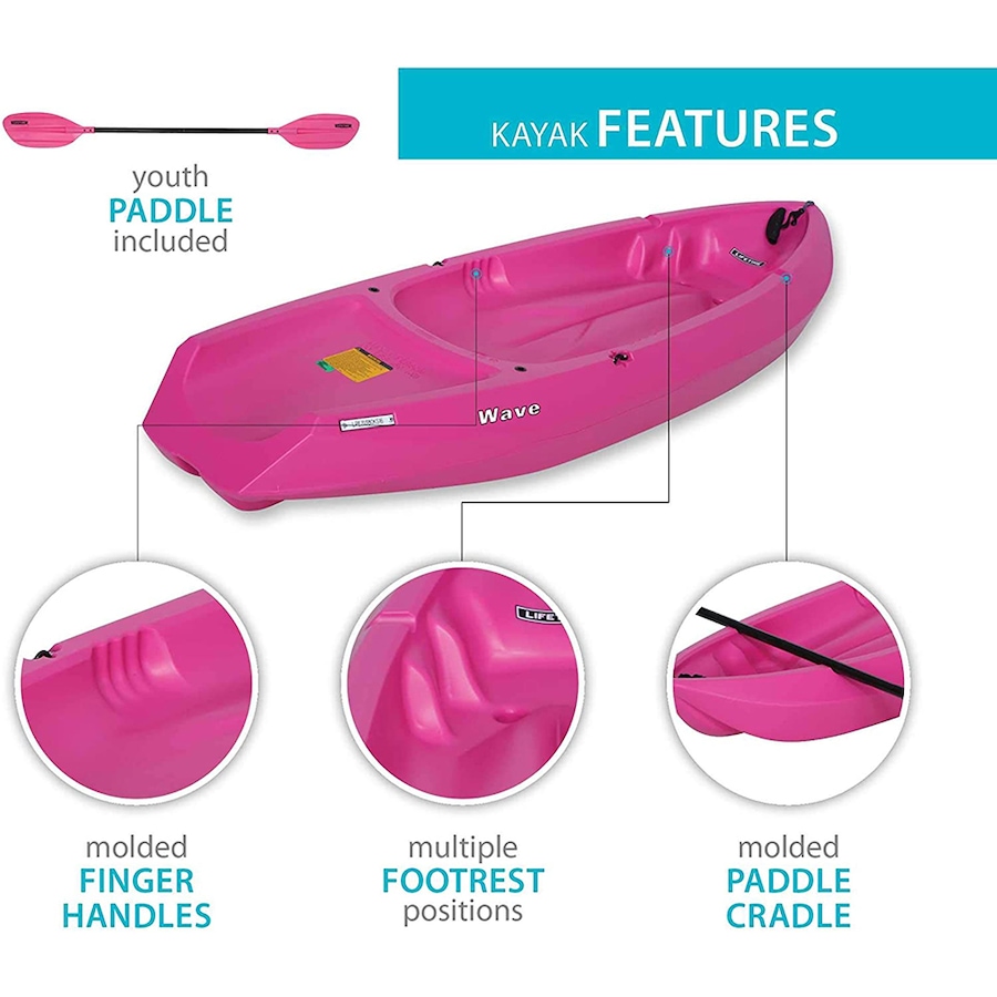 Image 714279_ALTMORE3.jpg, Product 714-279 / Price $259.99, Lifetime Wave 6' Youth Kayak with Paddle from Wellness Gadgets on TSC.ca's Health & Fitness department