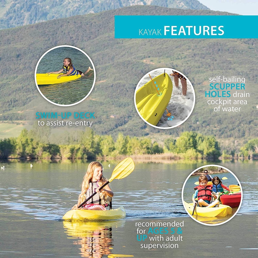 Image 714279_ALTMORE5.jpg, Product 714-279 / Price $259.99, Lifetime Wave 6' Youth Kayak with Paddle from Wellness Gadgets on TSC.ca's Health & Fitness department