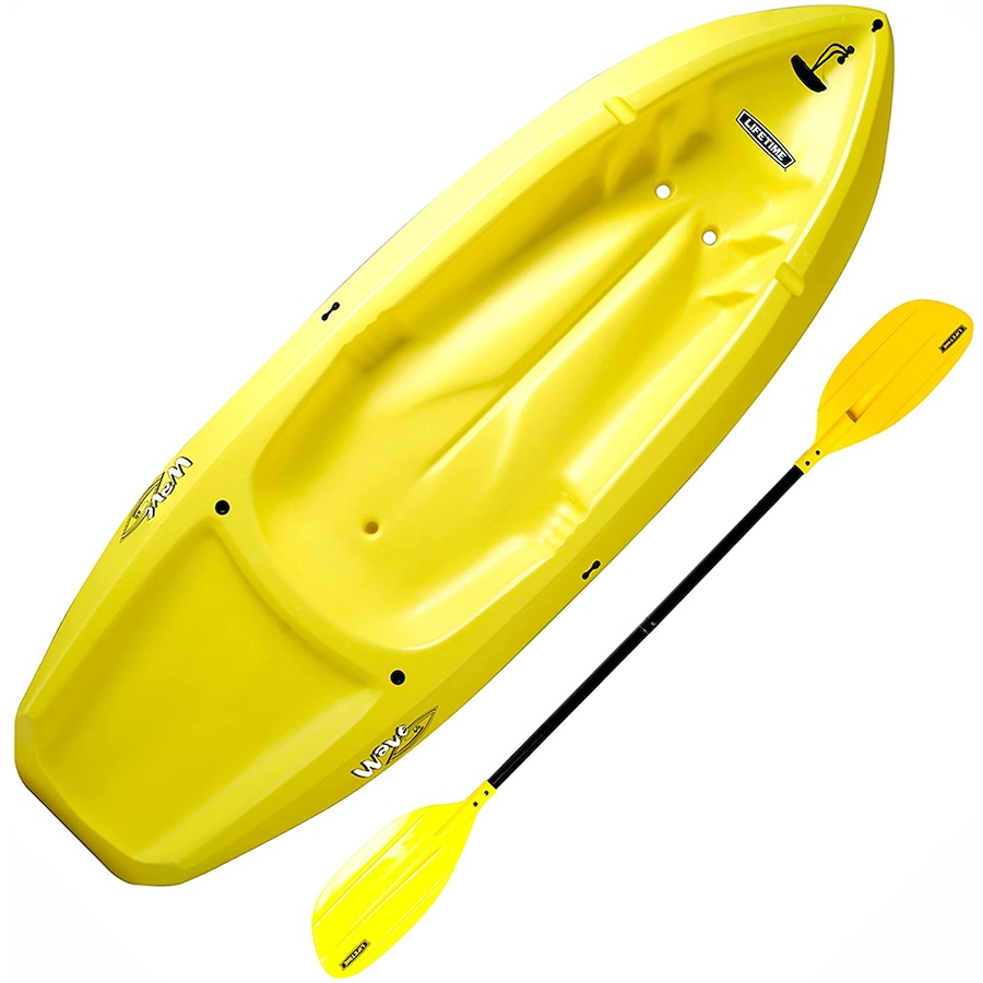 Image 714279_YEL.jpg, Product 714-279 / Price $259.99, Lifetime Wave 6' Youth Kayak with Paddle from Wellness Gadgets on TSC.ca's Health & Fitness department
