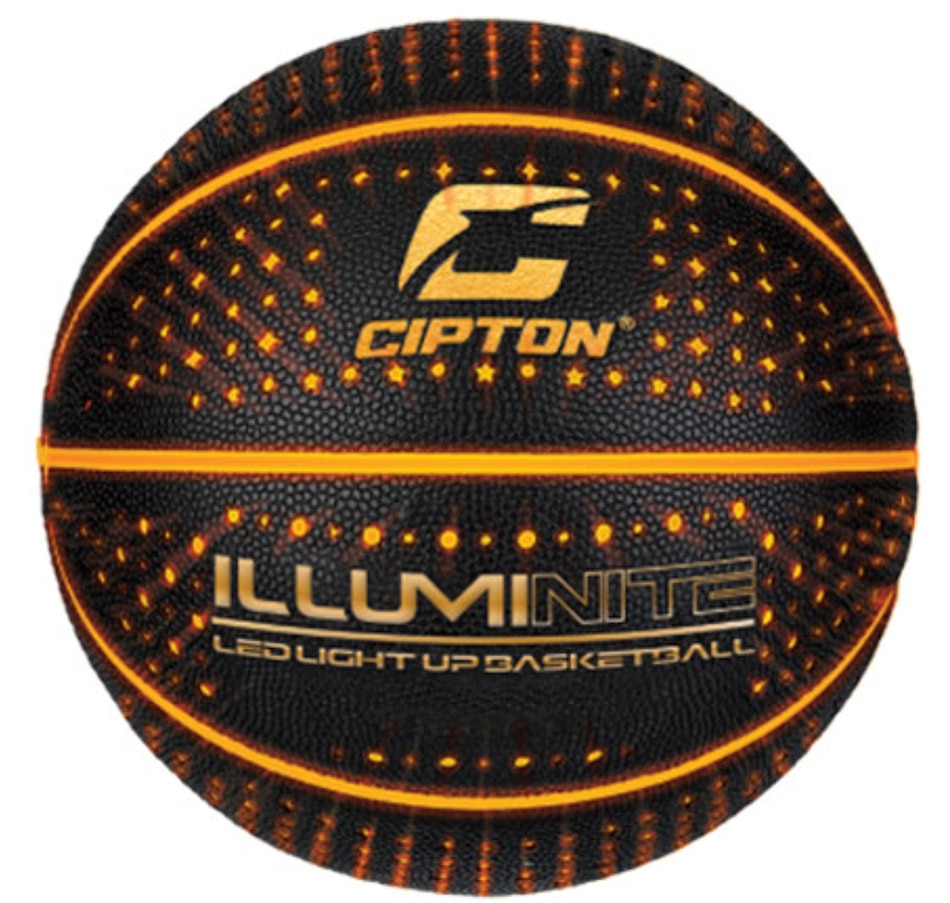 Image 714298.jpg, Product 714-298 / Price $79.99, Cipton Illuminite Light-Up Day and Night Official-Size Composite Leather Premium Basketball from Wellness Gadgets on TSC.ca's Health & Fitness department